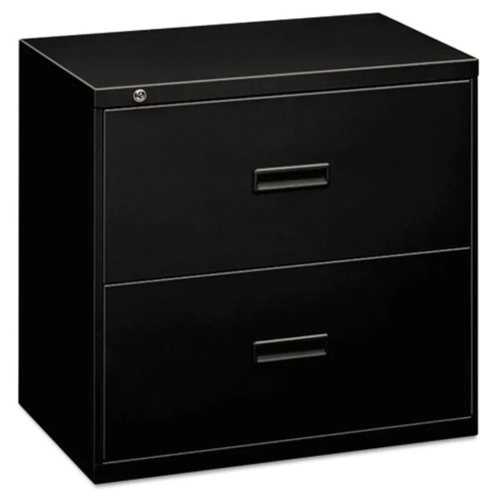 Best 400 Series 36 in. x 18 in. x 28 in. 2 Legal/Letter Size Lateral File Drawers - Black Office Furniture & Lighting