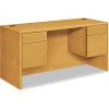 Discount 10700 Series 60 in. x 24 in. x 29.5 in. 3/4 Height Pedestals Kneespace Credenza - Harvest Office Furniture & Lighting