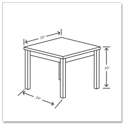 Online 80000 Series 24d x 24w x 20h Laminate Occasional Corner Table - Kingswood Walnut Office Furniture & Lighting