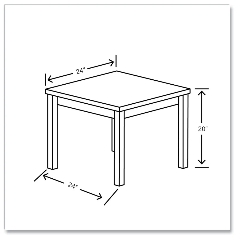 Online 80000 Series 24d x 24w x 20h Laminate Occasional Corner Table - Kingswood Walnut Office Furniture & Lighting