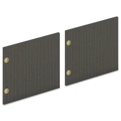 Outlet 17.87 x 14.83 Pair of Mod Laminate Doors for 72 in. W Mod Desk Hutch - Slate Teak (2/Carton) Office Furniture & Lighting