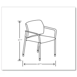 Clearance Accommodate Series 23.5 in. x 22.25 in. x 32 in. Guest Chair with Arms - Flint Seat/Back/Charblack Legs (2/Carton) Office Furniture & Lighting