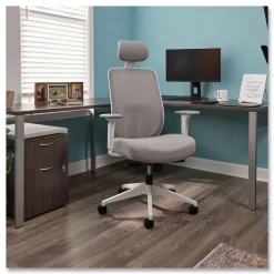 Best Altern Mesh Back Task Chair, 17.95 to 21.1 Seat Height, Gray Seat, Gray/White Back, White Base Office Furniture & Lighting