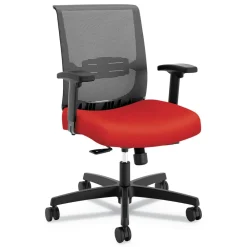 Clearance Convergence 275 lbs. Capacity Synchro-Tilt Mid-Back Task Chair - Red/Black Office Furniture & Lighting