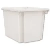 Discount Flagship 12.75 in. x 16 in. x 12 in. 1 Section Storage Bins - Translucent White Desk Accessories & Office Organizers