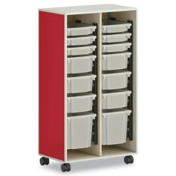 Discount Flagship 12.75 in. x 16 in. x 12 in. 1 Section Storage Bins - Translucent White Desk Accessories & Office Organizers