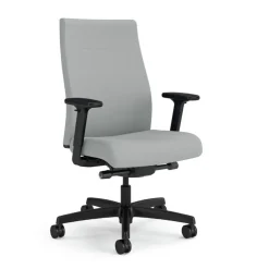 Hot Ignition 2.0 17 in. to 21.5 in. Seat Height Vinyl Upholstered Mid-Back Task Chair - Flint Seat/Back/Black Base Office Furniture & Lighting