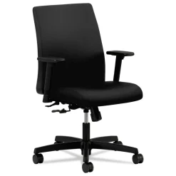 Hot Ignition Series 17 in. to 21.5 in. Seat Height Supports Up to 300 lb Fabric Low-Back Task Chair - Black Office Furniture & Lighting