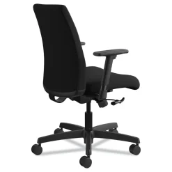 Hot Ignition Series 17 in. to 21.5 in. Seat Height Supports Up to 300 lb Fabric Low-Back Task Chair - Black Office Furniture & Lighting