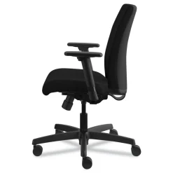 Hot Ignition Series 17 in. to 21.5 in. Seat Height Supports Up to 300 lb Fabric Low-Back Task Chair - Black Office Furniture & Lighting