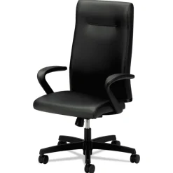 Hot Ignition Series Executive 300 lbs. Capacity 17.38 in. to 21.88 in. Seat Height High-Back Chair - Black Office Furniture & Lighting
