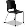 Outlet Motivate 300 lbs. Capacity Four-Leg Stacking Chair - Onyx/Black/Platinum (2-Piece/Carton) Office Furniture & Lighting