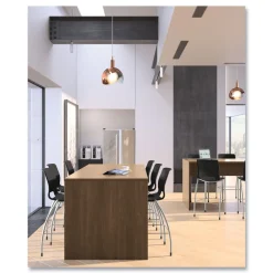 Motivate Four-Leg 30 in. Seat Height Supports Up to 300 lbs. Cafe Height Stool - Onyx Seat/Back, Platinum Base Office Furniture & Lighting