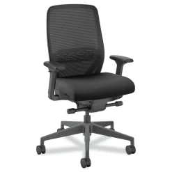 Best Nucleus Series 16.63 to 21.13 Seat Height Supports Up to 300 lb Recharge Task Chair - Black Seat/Back, Black Base Office Furniture & Lighting