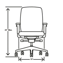 Hot Nucleus Series 16.63 to 21.13 Seat Height Recharge Task Chair - Frost Seat, Black Back, Black Base Office Furniture & Lighting
