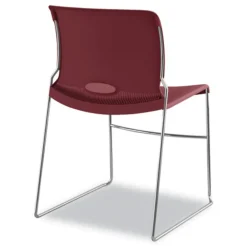 Hot Olson Supports Up to 300 lbs., Stacker High Density Chair - Mulberry Seat/Back/Chrome Base (4 Chairs/Carton) Office Furniture & Lighting