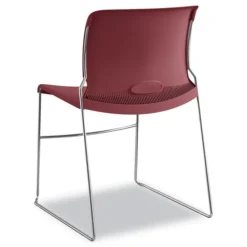 Hot Olson Supports Up to 300 lbs., Stacker High Density Chair - Mulberry Seat/Back/Chrome Base (4 Chairs/Carton) Office Furniture & Lighting
