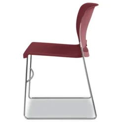 Hot Olson Supports Up to 300 lbs., Stacker High Density Chair - Mulberry Seat/Back/Chrome Base (4 Chairs/Carton) Office Furniture & Lighting