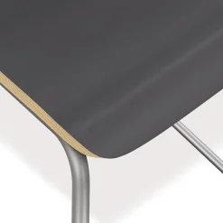 Clearance Ruck 30 in. Seat Height Supports Up to 300 lbs. Laminate Stool - Charcoal Seat/Back, Silver Base Office Furniture & Lighting