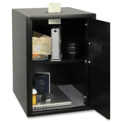 15 x 7.8 x 22 Digital Steel Security Safe with Drop Slot - Black Safes