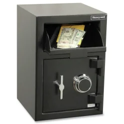 14 x 14.2 x 20 Steel Depository Safe with Combo Lock - Black Safes