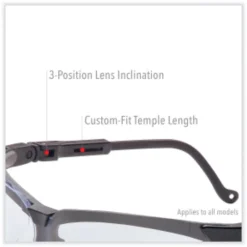 New Genesis Safety Eyewear - Black Nylon Frame/Clear Polycarbonate Lens Eye Protection