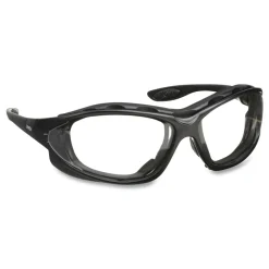 Discount Polycarbonate Seismic Sealed Eyewear - Black Frame Clear Lens Eye Protection