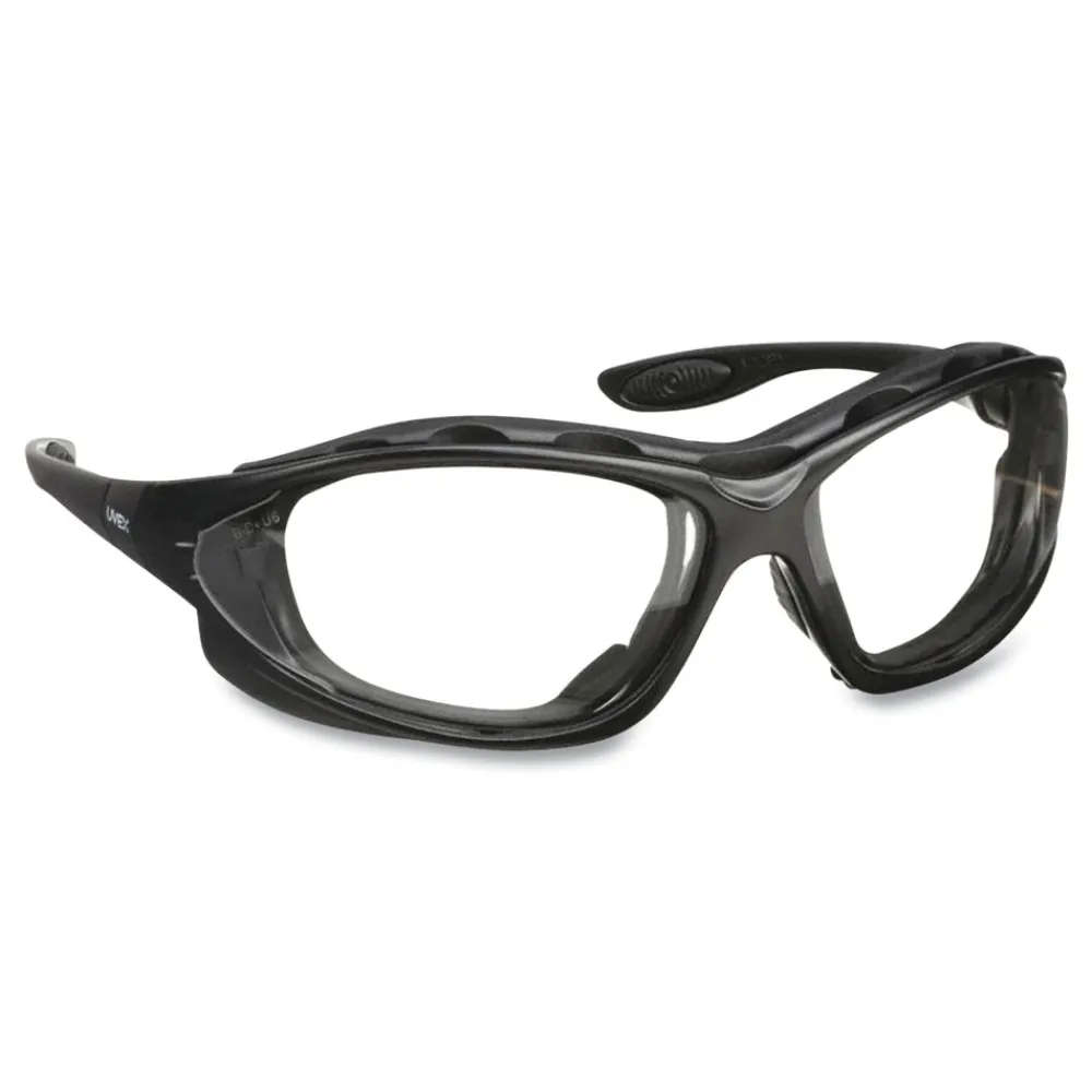 Discount Polycarbonate Seismic Sealed Eyewear - Black Frame Clear Lens Eye Protection