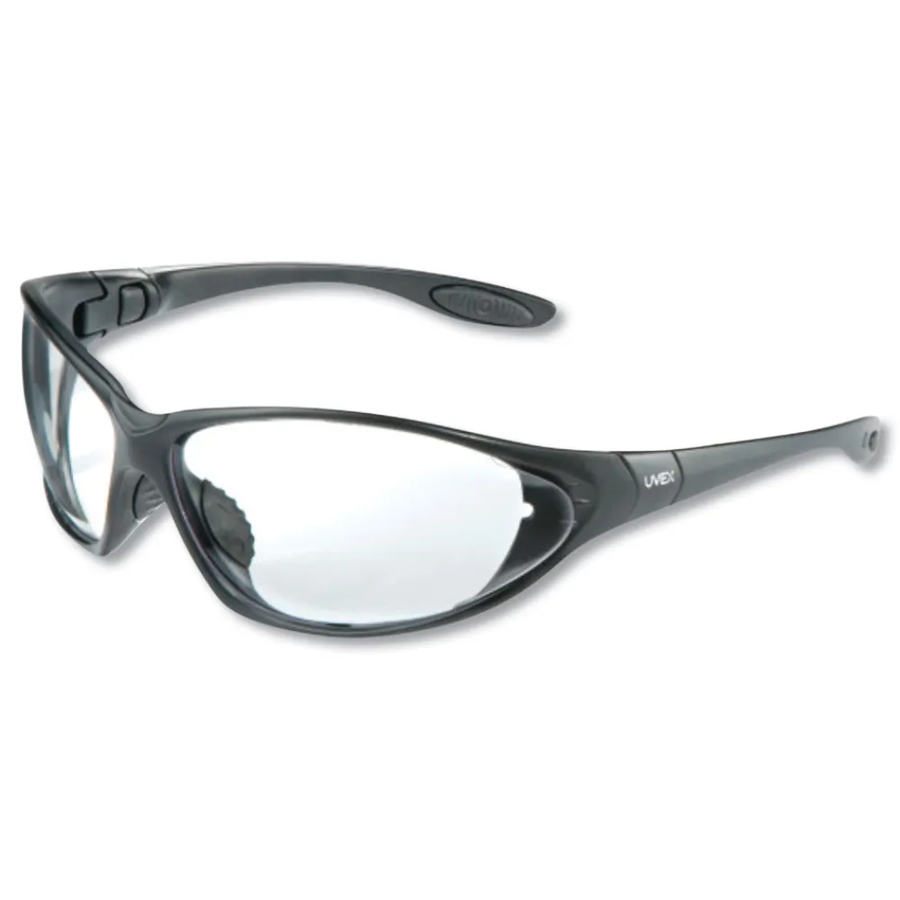 Discount Polycarbonate Seismic Sealed Eyewear - Black Frame Clear Lens Eye Protection