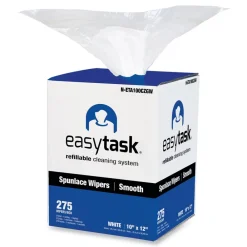 Online 10 in. x 12 in. 1-Ply Easy Task Center-Pull A100 Wiper - White Cleaning & Janitorial Supplies