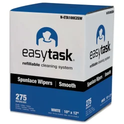 Online 10 in. x 12 in. 1-Ply Easy Task Center-Pull A100 Wiper - White Cleaning & Janitorial Supplies