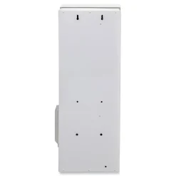 Discount 11.13 in. x 7.63 in. x 26.38 in. 25 Cent Coin Mechanism Dual Sanitary Napkin/Tampon Dispenser - White/Blue Paper & Dispensers|Cleaning & Janitorial Supplies