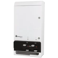 New Evogen 14 in. x 7.75 in. x 26.25 in. Metal Feminine Hygiene Dispenser - White/Black Cleaning & Janitorial Supplies