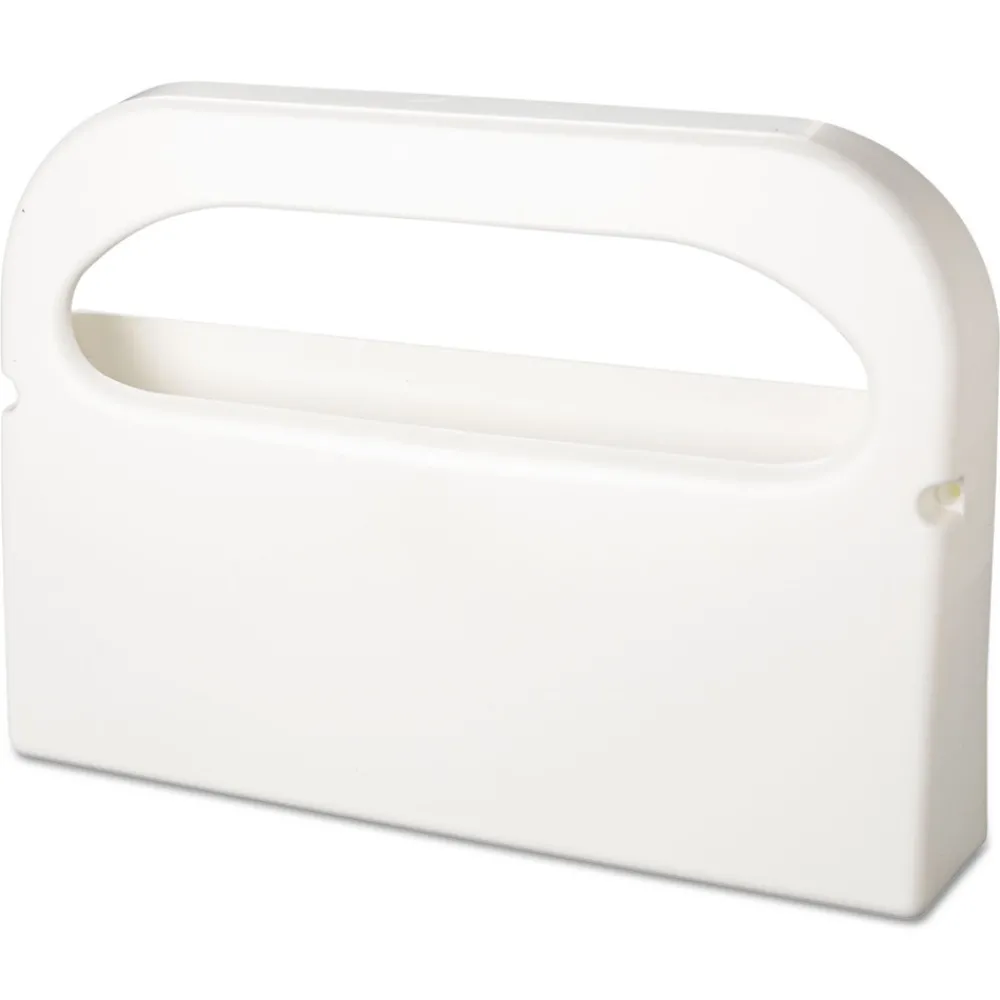 Health Gards 16 in. x 3.25 in. x 11.5 in. Half-Fold Toilet Seat Cover Dispenser - White (2/Box) Cleaning & Janitorial Supplies