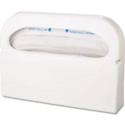 Health Gards 16 in. x 3.25 in. x 11.5 in. Half-Fold Toilet Seat Cover Dispenser - White (2/Box) Cleaning & Janitorial Supplies