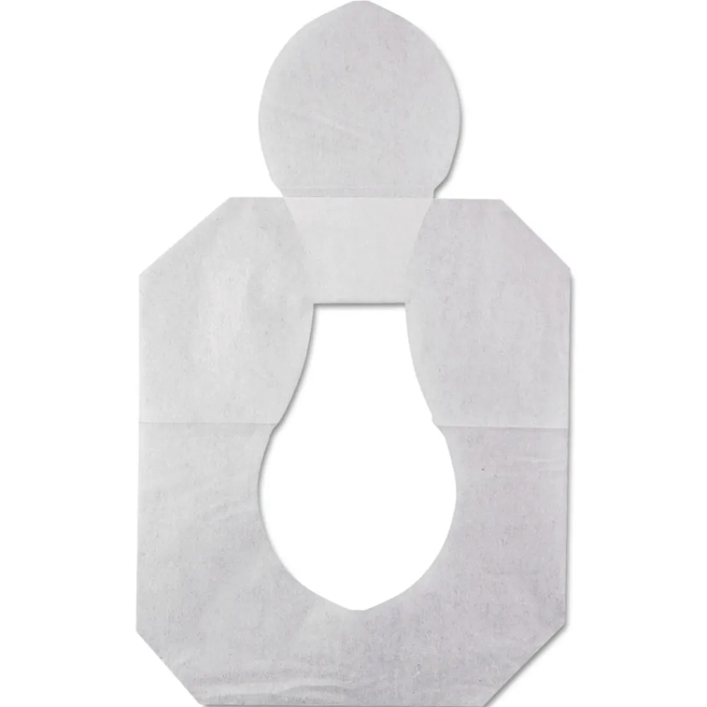 Outlet Health Gards 14.25 in. x 16.5 in. Half-Fold Toilet Seat Covers - White (250-Piece/Pack, 10-Pack/Carton) Cleaning & Janitorial Supplies