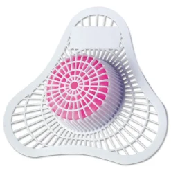 Outlet Health Gards Urinal Screen with Non-Para Block - Cherry Scent/White/Pink (1-Dozen) Cleaning & Janitorial Supplies