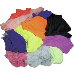 New Colored Knit Polo T-Shirt Rags - Assorted Colors (1/Carton) Cleaning & Janitorial Supplies