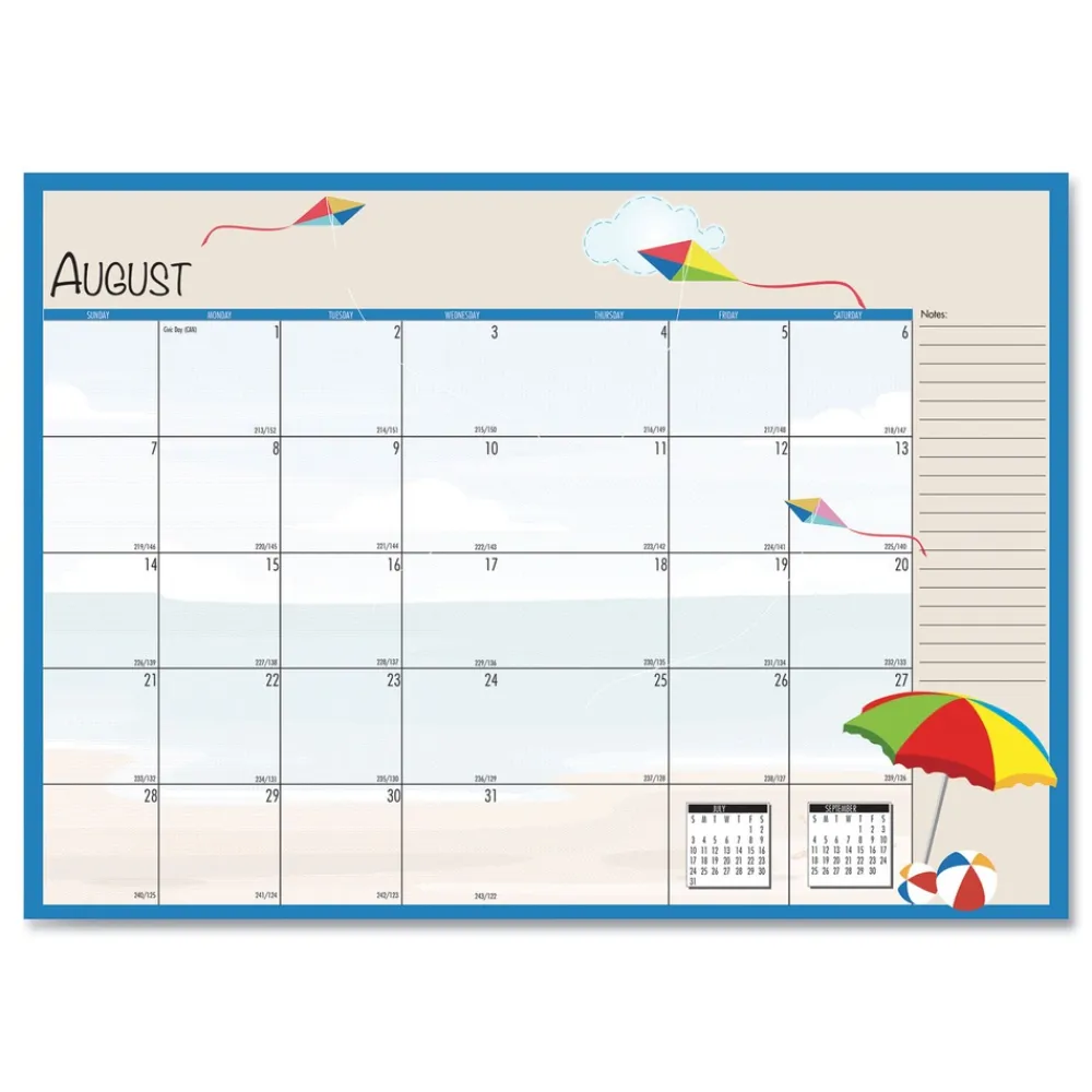 New 10 in. x 7 in. 12-Month (Jan to Dec) 2026 Seasonal Monthly Planner - Illustrated Seasons Artwork/Light Blue Cover Calendars & Planners