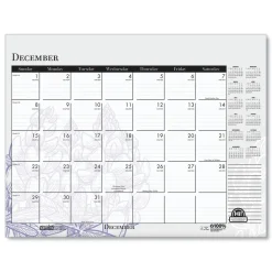 Discount 22 in. x 17 in. 12-Month (Jan-Dec) 2026 Recycled Desk Pad Calendar - Wild Flowers Artwork Calendars & Planners