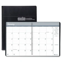 Discount 11 in. x 8.5 in. 24-Month (Jan 2026-Dec 2027) Recycled Ruled Monthly Planner - Black Cover Calendars & Planners