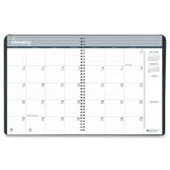 Discount 11 in. x 8.5 in. 24-Month (Jan 2026-Dec 2027) Recycled Ruled Monthly Planner - Black Cover Calendars & Planners