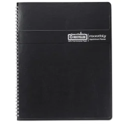 New 8.75 in. x 6.78 in. 14-Month (Dec 2025-Jan 2027) Recycled Ruled Monthly Planner - Black Cover Calendars & Planners
