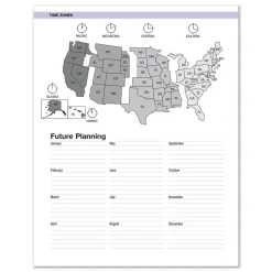 New 9 in. x 7 in. 12-Month (Jan-Dec 2026) Recycled Wild Flower Weekly/Monthly Planner - Gray/White/Purple Cover Calendars & Planners