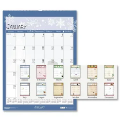 New 12 in. x 16.5 in. 12-Month (Jan-Dec 2026) Recycled Seasonal Wall Calendar Calendars & Planners