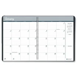 Discount 11 in. x 8.5 in. 14-Month (Dec 2025-Jan 2027) Recycled Ruled Monthly Planner - Black Cover Calendars & Planners