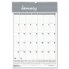 Discount 12 in. x 17 in. 12-Month (Jan-Dec 2026) Bar Harbor Recycled Wirebound Monthly Wall Calendar - White/Blue/Gray Sheets Calendars & Planners