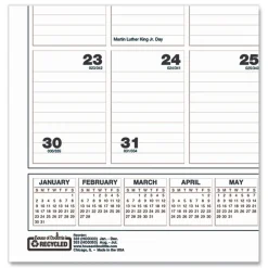 Discount 12 in. x 17 in. 12-Month (Jan-Dec 2026) Bar Harbor Recycled Wirebound Monthly Wall Calendar - White/Blue/Gray Sheets Calendars & Planners