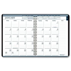 Sale 8.75 in. x 6.88 in. 12-Month (Jan-Dec 2026) Recycled 7-Day Planner - Black Cover Calendars & Planners