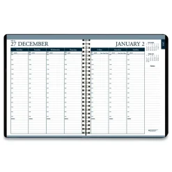 Sale 8.75 in. x 6.88 in. 12-Month (Jan-Dec 2026) Recycled 7-Day Planner - Black Cover Calendars & Planners